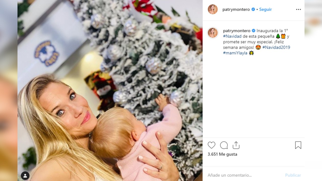 Patry Montero inaugura la primera Navidad con Layla