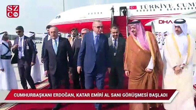 Cumhurbaşkanı Erdoğan, Katar Emiri Al Sani görüşmesi başladı