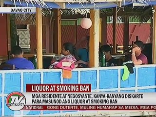 Mga residente at negosyante, kanya-kanyang diskarte para masunod ang liquor at smoking ban