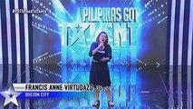 Pilipinas Got Talent Season 5 Road to Semifinals Francis Anne Virtudazo - Kundiman Singer