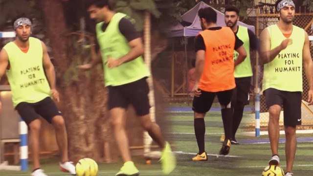 MALAIKAS BF Arjun Kapoor, Ranbir Kapoor & Others Celebs Playing Practice Charity Football Match