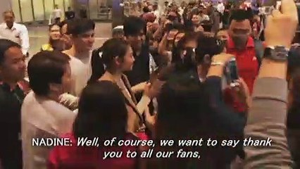 James at Nadine, unang binisita ang mga kapamilya sa Doha