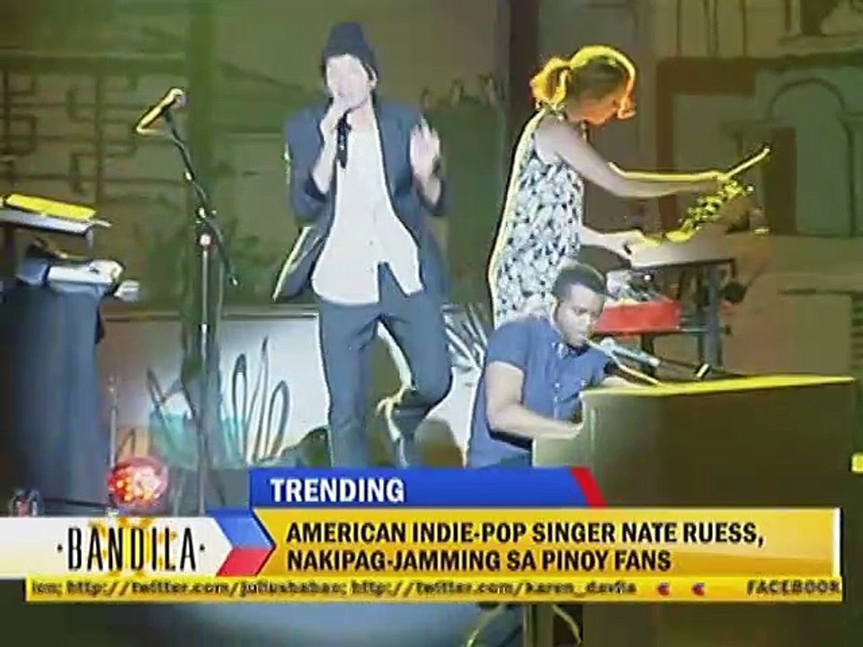 American Indie-Pop singer Nate Ruess, nakipag-jamming sa Pinoy fans
