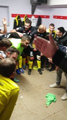 La joie des séniors1 après leur victoire face à ES Paulhan Pezenas