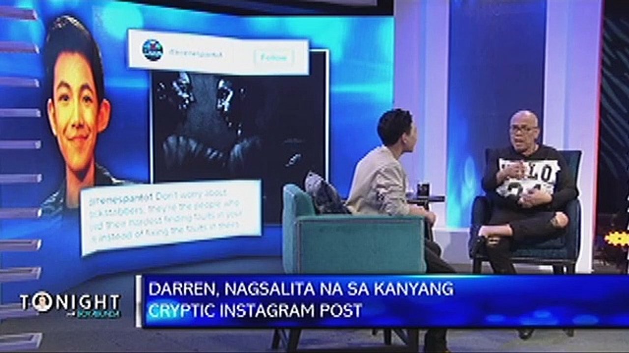 How does Darren Espanto handle backstabbers?