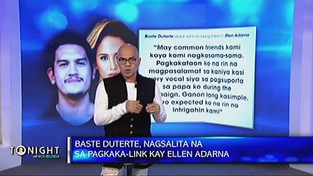 Baste Duterte release statement regarding Ellen Adarna