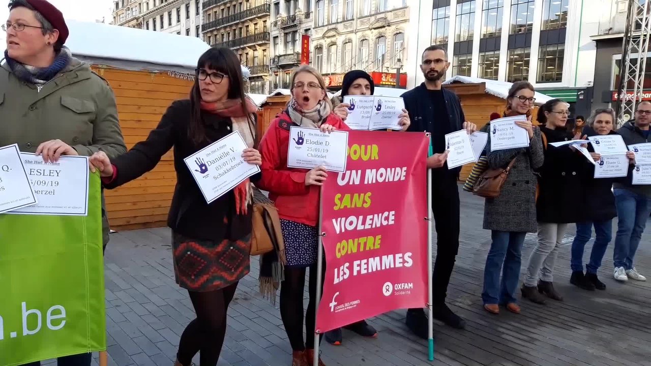 Bruxelles: une minute de bruit pour faire entendre la voix des victimes de féminicide depuis 2017