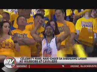 Celebrity fans, naki-cheer sa dibdibang laban ng Warriors at Cavaliers