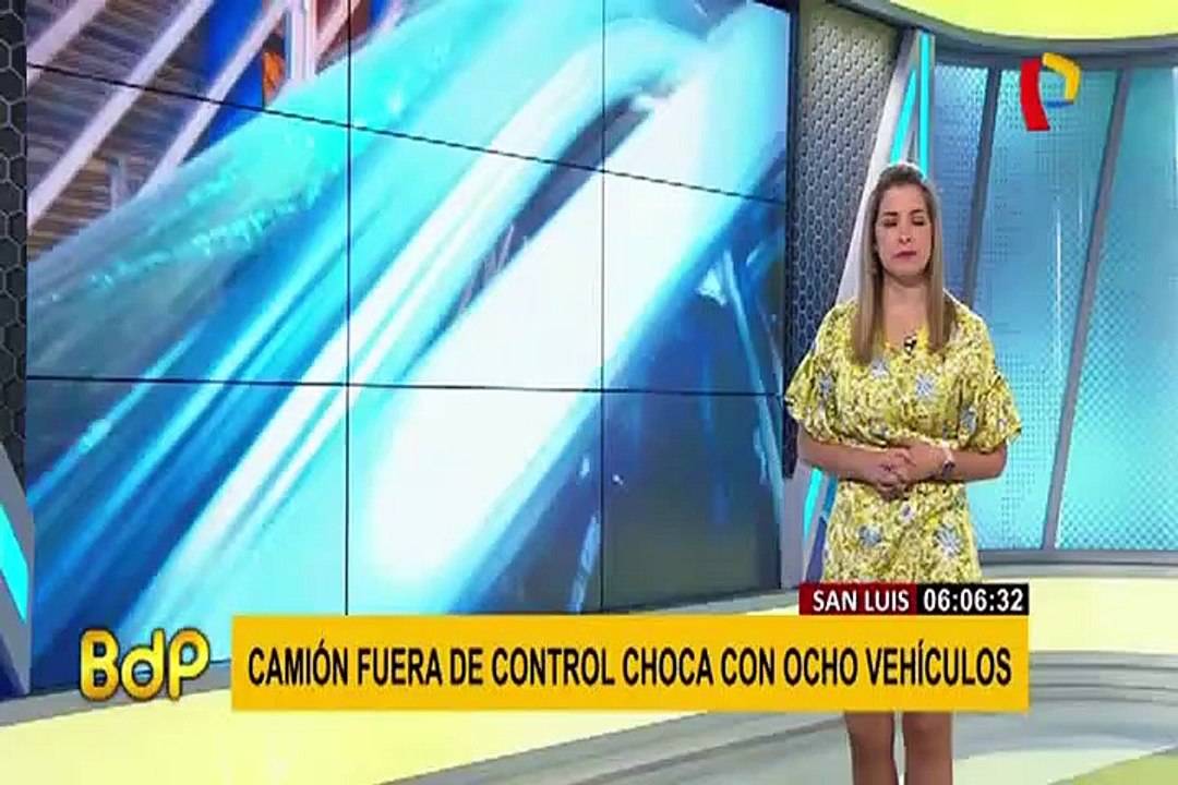 San Luis: camión a toda velocidad causa choque múltiple