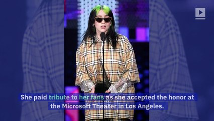 Billie Eilish Wins New Artist of the Year AMA