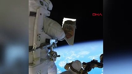 Uzaya çöp atan astronot böyle görüntülendi