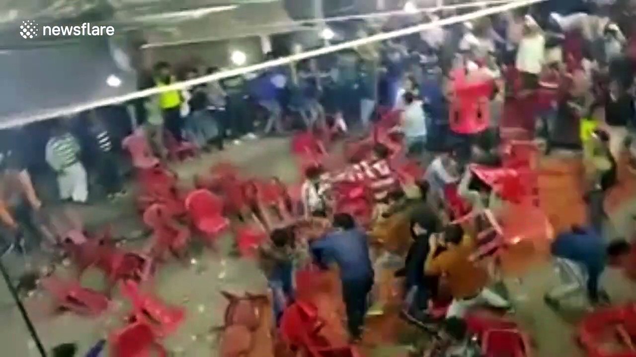 Audience at music event breaks out into chair-throwing brawl over seating in north India