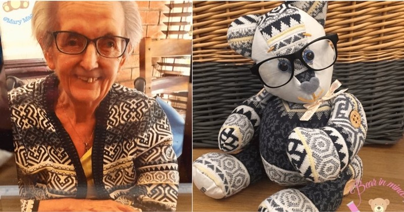 Elle transforme les vieux vêtements de personnes décédées en ours en peluche, en guise de souvenir pour les familles