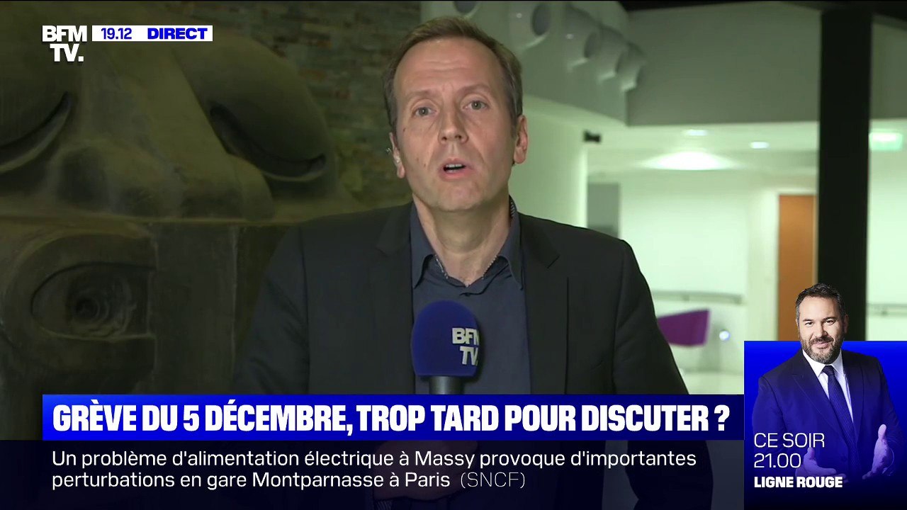 Frédéric Sève (CFDT) sur le 5 décembre: "La CFDT cheminots appelle à la grève parce que la discussion catégorielle leur paraît bloquée"