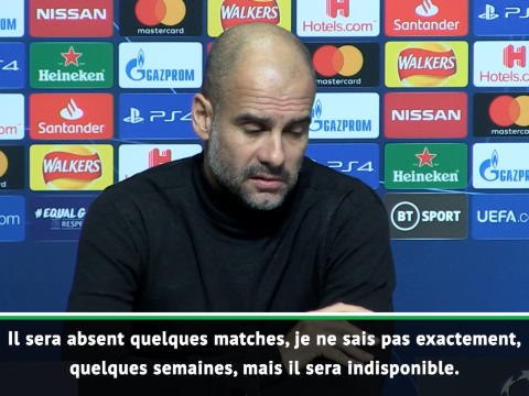 Groupe C - Guardiola : Sergio Agüero sera absent quelques semaines