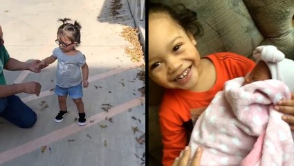 Little Girl's Adorable Reaction To Getting Glasses & Welcome To The World, Baby Sis!