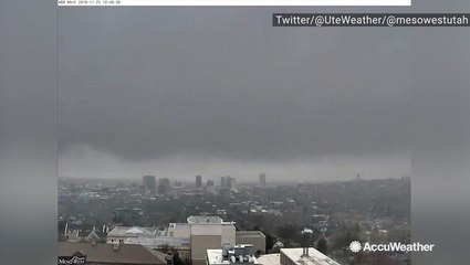 Time-lapse of snow passing through
