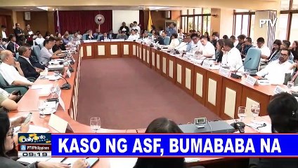 Kaso ng ASF, bumaba na