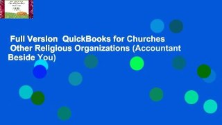 Full Version  QuickBooks for Churches   Other Religious Organizations (Accountant Beside You)