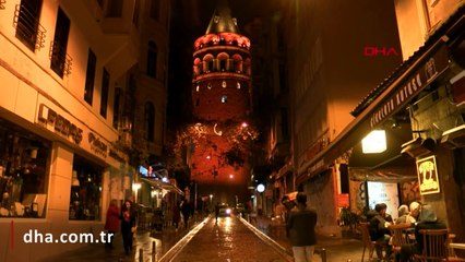 İstanbul'un simgeleri ''Turuncu''ya büründü