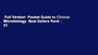 Full Version  Pocket Guide to Clinical Microbiology  Best Sellers Rank : #2