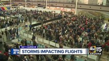 Storms impact flights at Sky Harbor