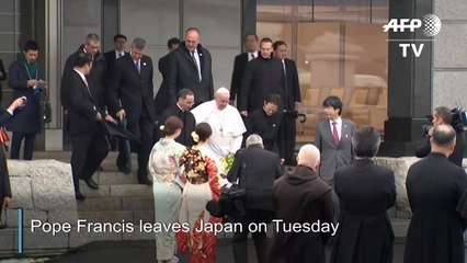 Pope leaves Japan after nuclear-dominated trip