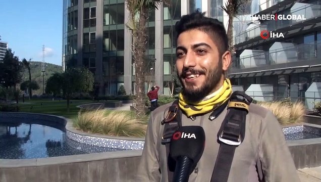 Endüstriyel dağcıların nefes kesen mesaisi