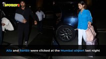 SPOTTED An Injured Ranbir Kapoor And His Girlfriend Alia Bhatt at the Airport