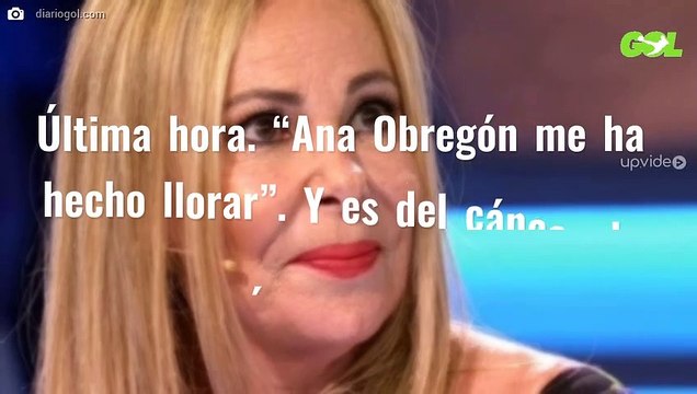 Última hora. “Ana Obregón me ha hecho llorar”. Y es del cáncer de Álex Lequio