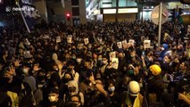 Hongkongers show solidarity for remaining protesters in Polytechnic University
