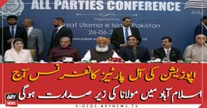 All Opposition Parties conference to be held by today under Maulana Fazal ur Rehman