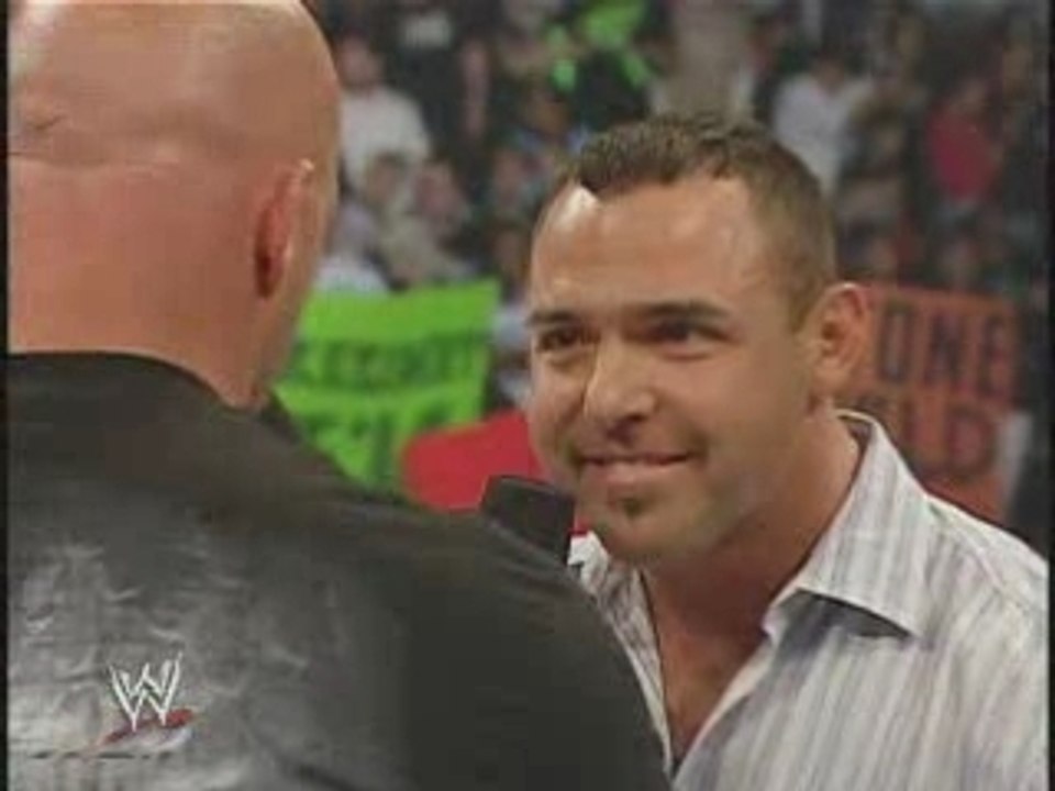 Stone Cold gives Santino a Beer Bath