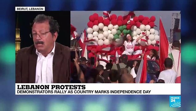 Lebanon protests: Demonstrators rally as country marks independence day