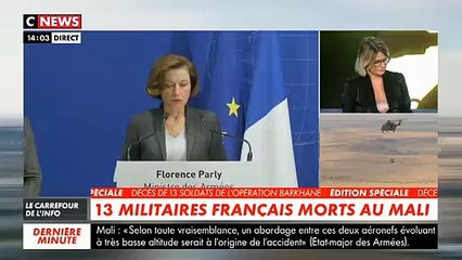 Télécharger la video: Conférence de presse de la Ministre des Armées après la mort de treize militaires français au Mali