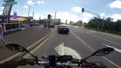 Distracted Motorcycle Rider Rear Ends Car