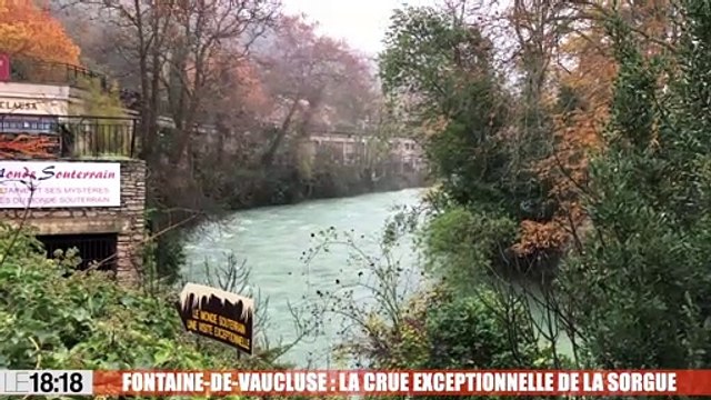 Fontaine-de-Vaucluse : la crue exceptionnelle de la Sorgue
