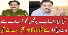 IG Punjab removed, Who became new of Punjab police