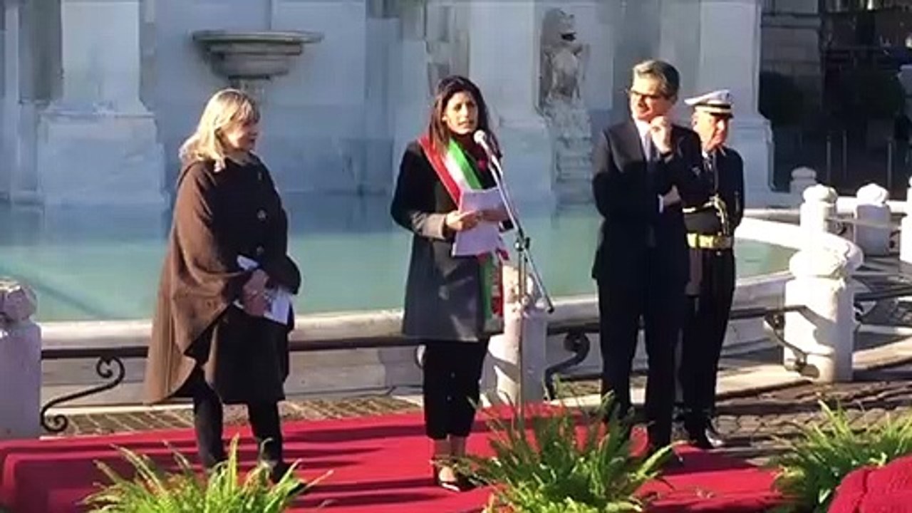 Roma - Il sindaco Virginia Raggi alla Cerimonia...