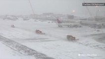 Denver International Airport crews continue cleaning runways, dropoff areas