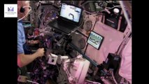 Sitting in the space station ESA Astronaut remotely drives lunar rover collecting rock samples
