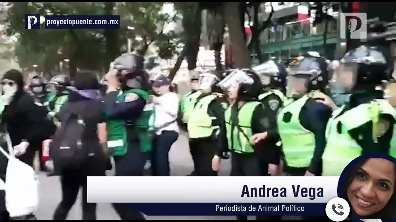 Pequeños grupos de mujeres encapuchadas fueron las que causaron destrozos en marcha #25N: periodista