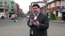 O repórter que teve dificuldades em falar de forma série da situação da Bolívia...