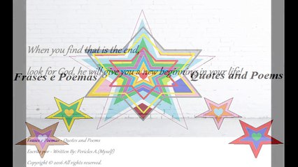 When you find that is the end, look for God! [Quotes and Poems]