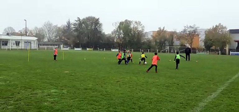 Plateau U7- U9 de levée de rideau lors de la journée du Téléthon