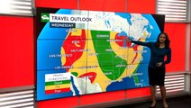 Where could strong storms cause travel disruptions ahead of Thanksgiving?