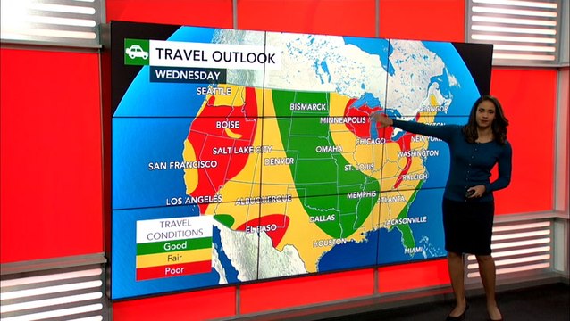 Where could strong storms cause travel disruptions ahead of Thanksgiving?