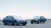 2019 Volkswagen Jetta Mk 7 and 1982 Volkswagen Jetta Mk1