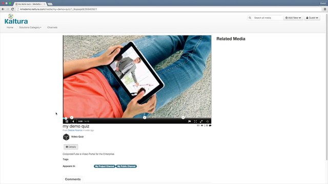 Interactive Video Quiz - Taking a Quiz