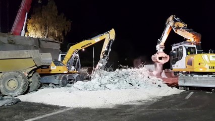 Verdun (55) : la passerelle de l'aire Saint-Nicolas sur l'A4 détruite